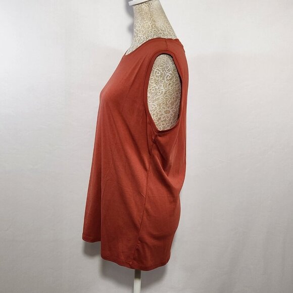 Quince Women's M Rust Cotton Modal Muscle Tank Basics Base Layer Casual Capsule - Picture 9 of 14